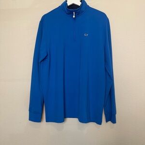 Vineyard Vines Royal Blue 1/4 zip Performance Pullover Embroidered logo
